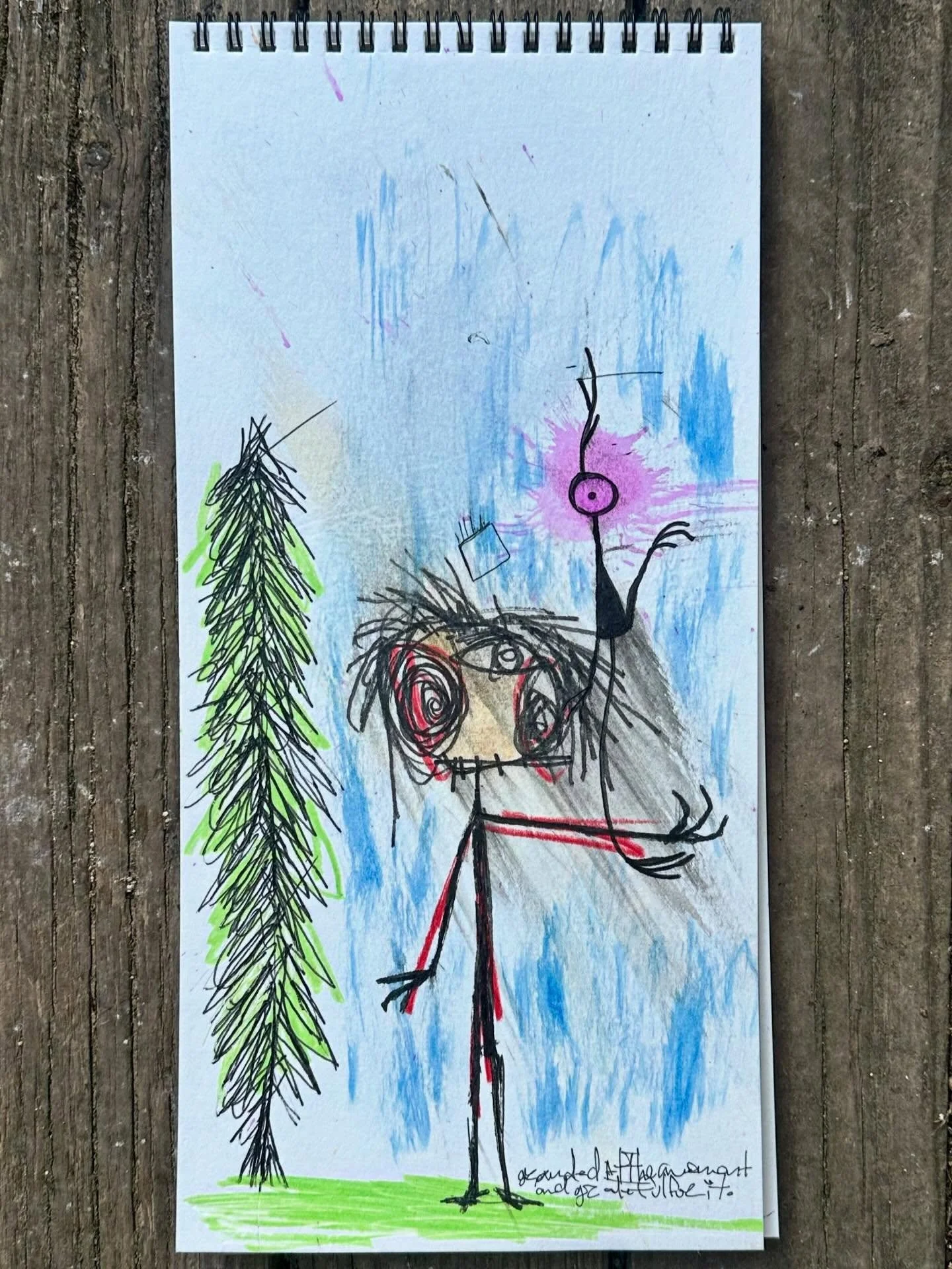 Grounded At The Moment And Grateful For It. // $25 OBO // #art #magic #comic #watercolor #mixedmedia