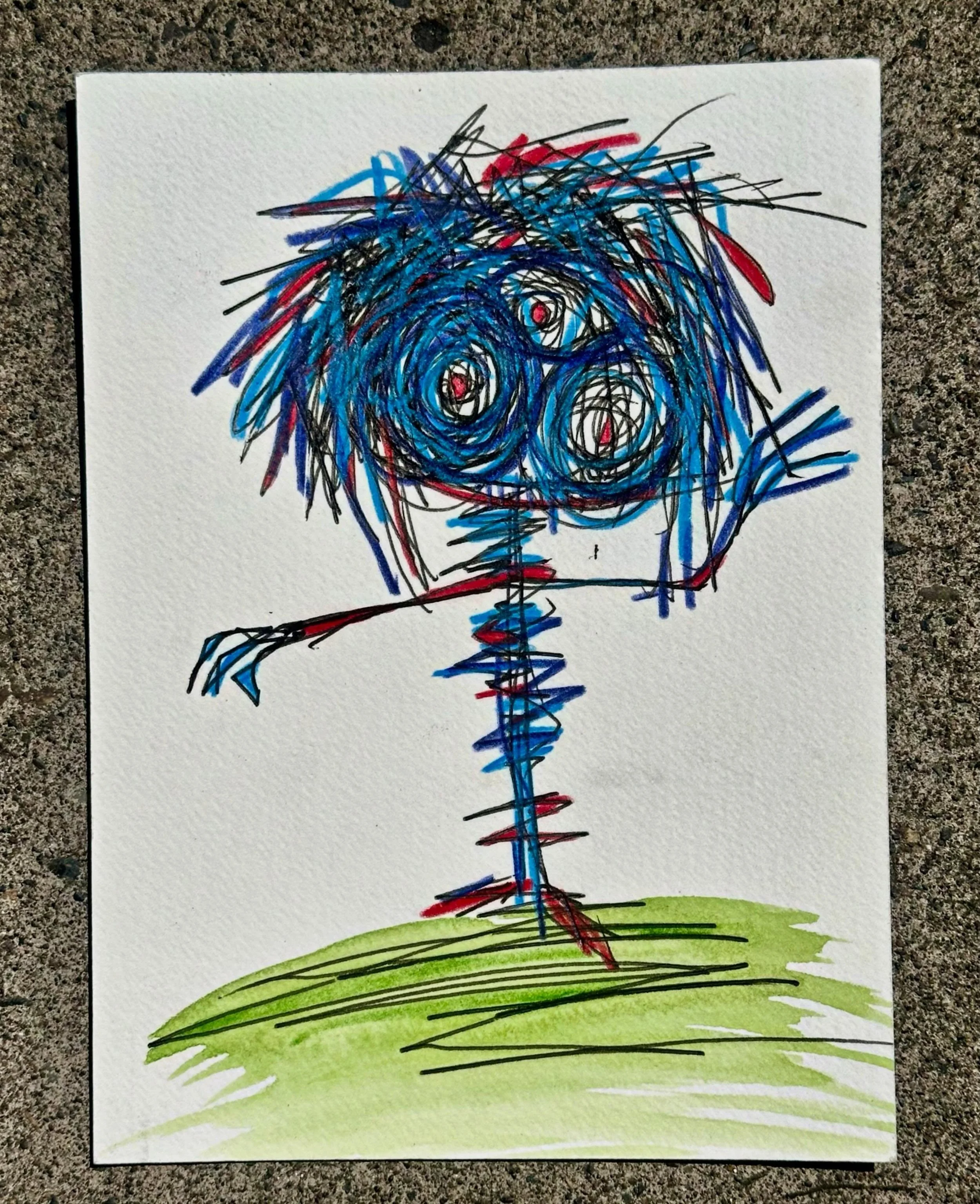 Red Pill. Blue Pill. Purple Feels. // $20 // #art #magic #watercolor #coloredpencil #zzzwalking