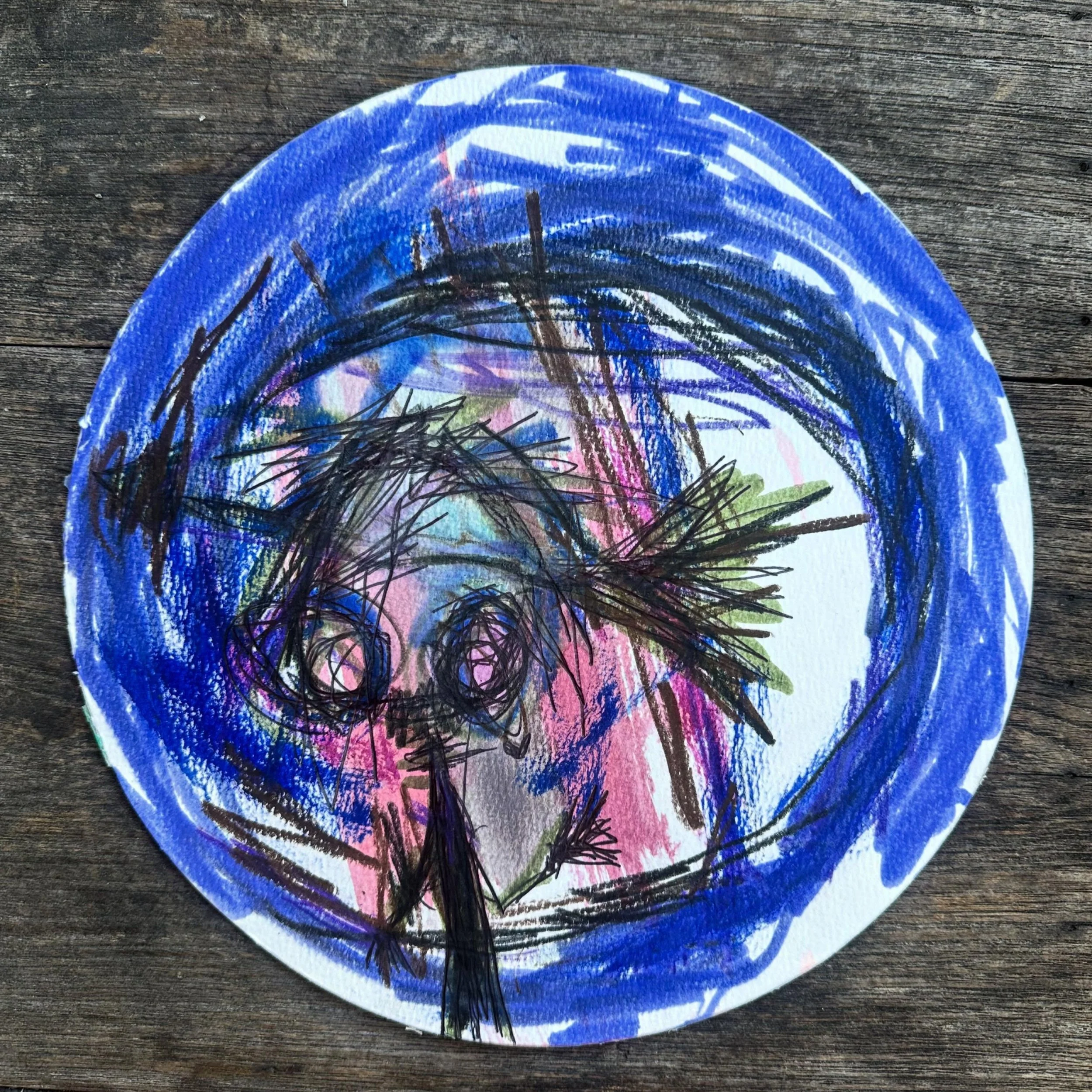 Nightshade // $20 // #art #magic #mixedmedia #circle #zzzwalking