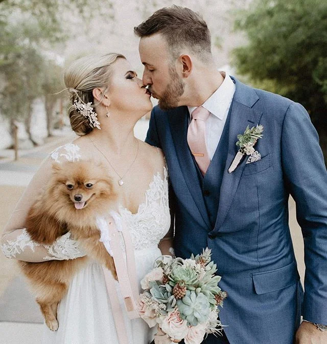 Two months ago today, I walked my human down the aisle to meet my other human. Everyone clapped and cheered for me, it was amazing. It&rsquo;s too bad I stole their thunder on their big day, but they still love me ❤️👰🏼🤵🏼🦊❤️ #imthestar #everyonel