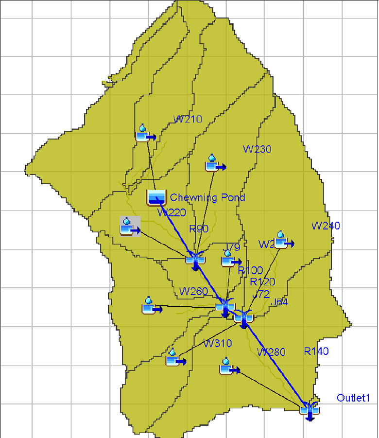 Franks Pond Dam, HEC-GeoHMS Model Configuration 