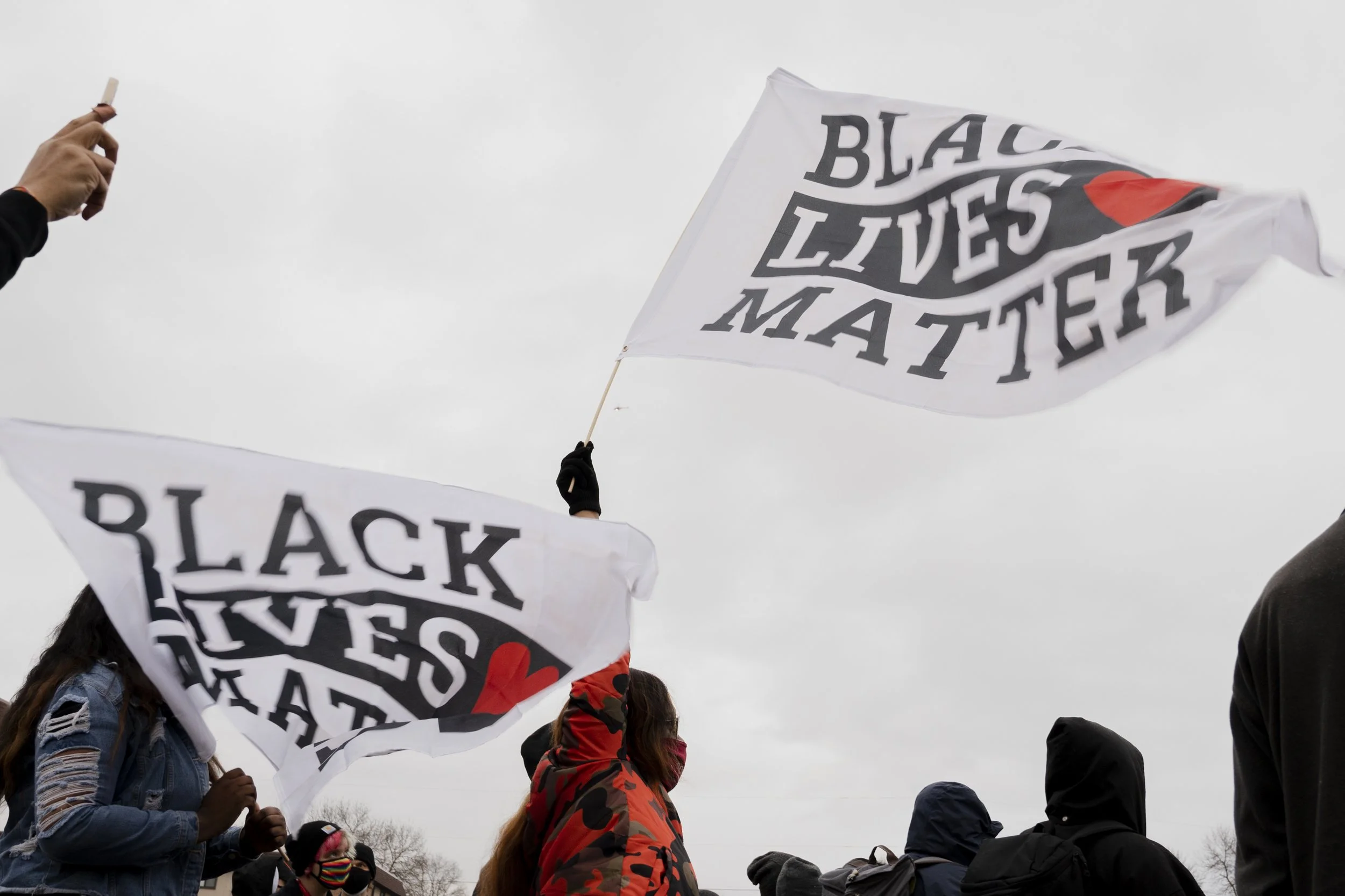  Protestors gather in Brooklyn Center, MN to pay their respects and oppose the unlawful death of Daunte Wright. 