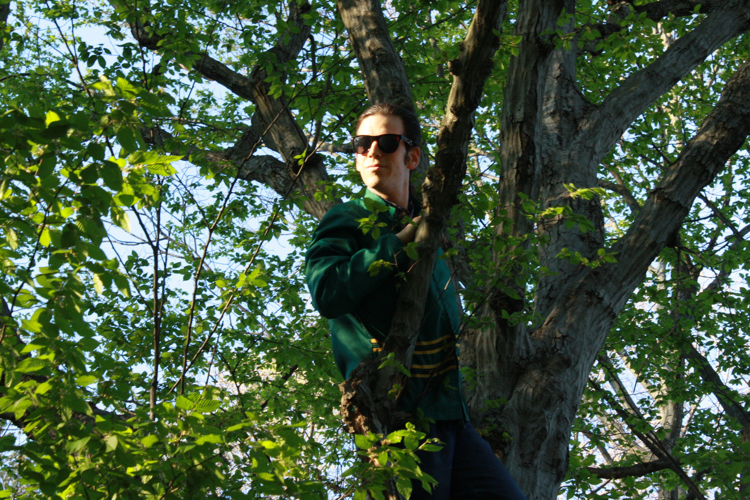 Rob in the trees.JPG