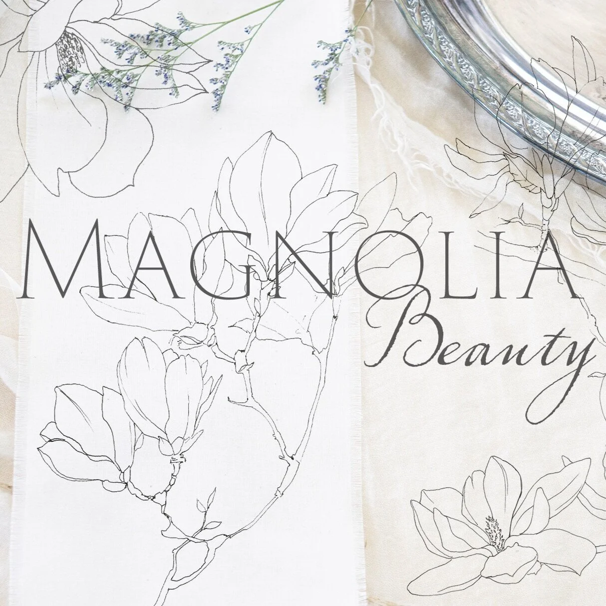 Magnolia Beauty | Hand Drawn Floral Collection | Digital PNG & JPG Files