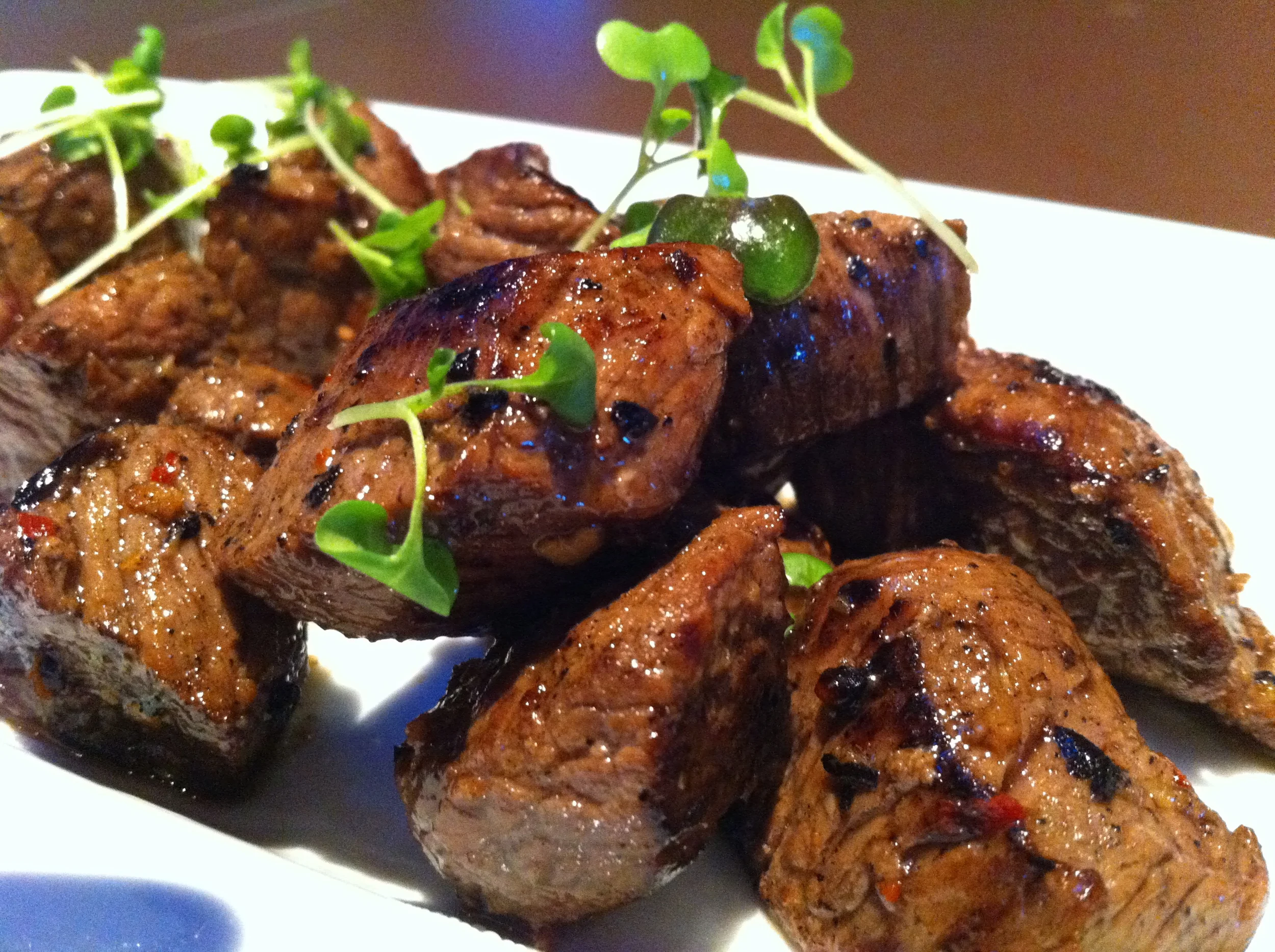 NEW YORK STEAK BITES Served with BT'S Famous Zip Sauce & Grilled Pita.