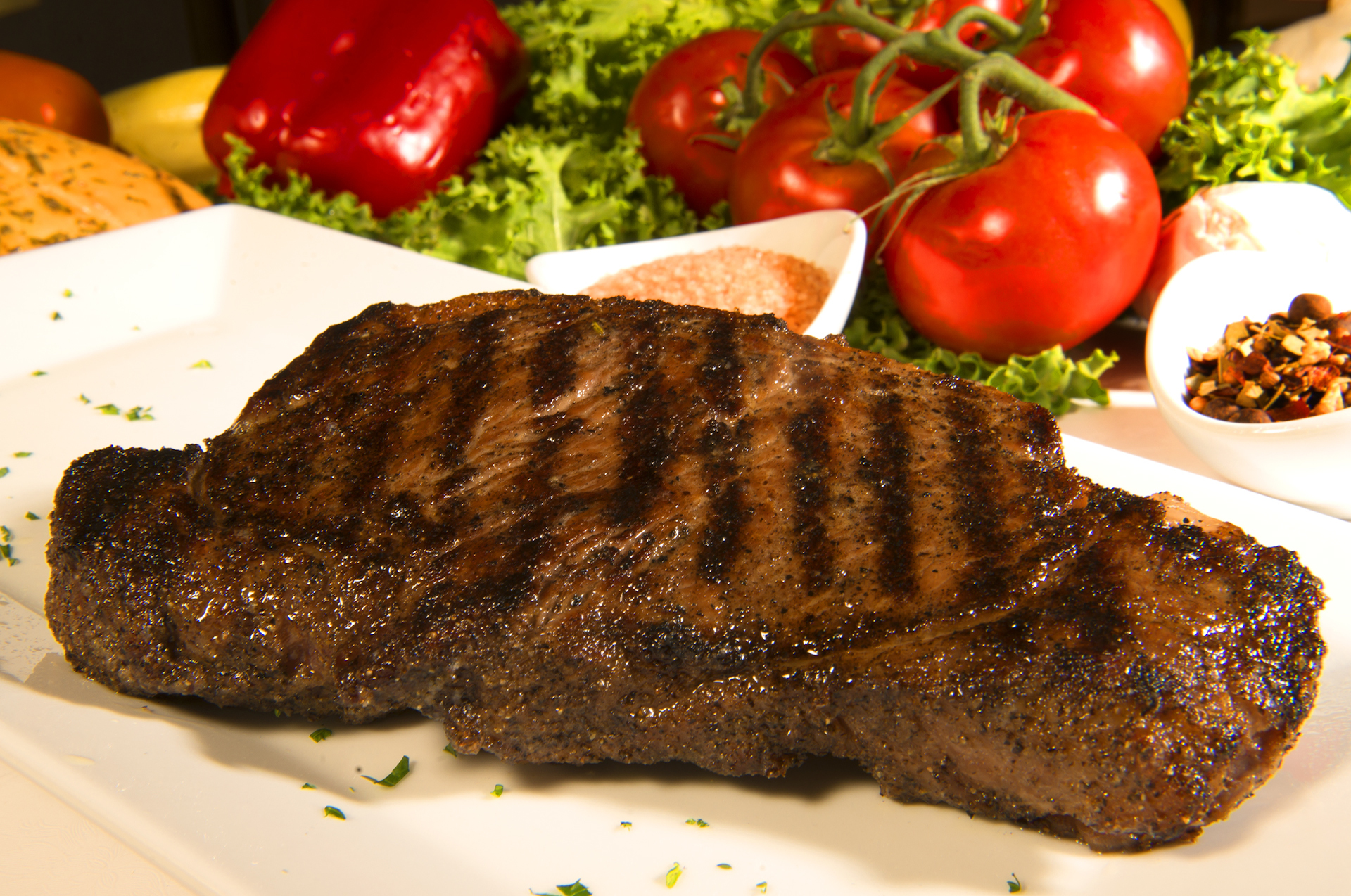 NEW YORK STRIP STEAK 14oz Center-Cut USDA Prime.