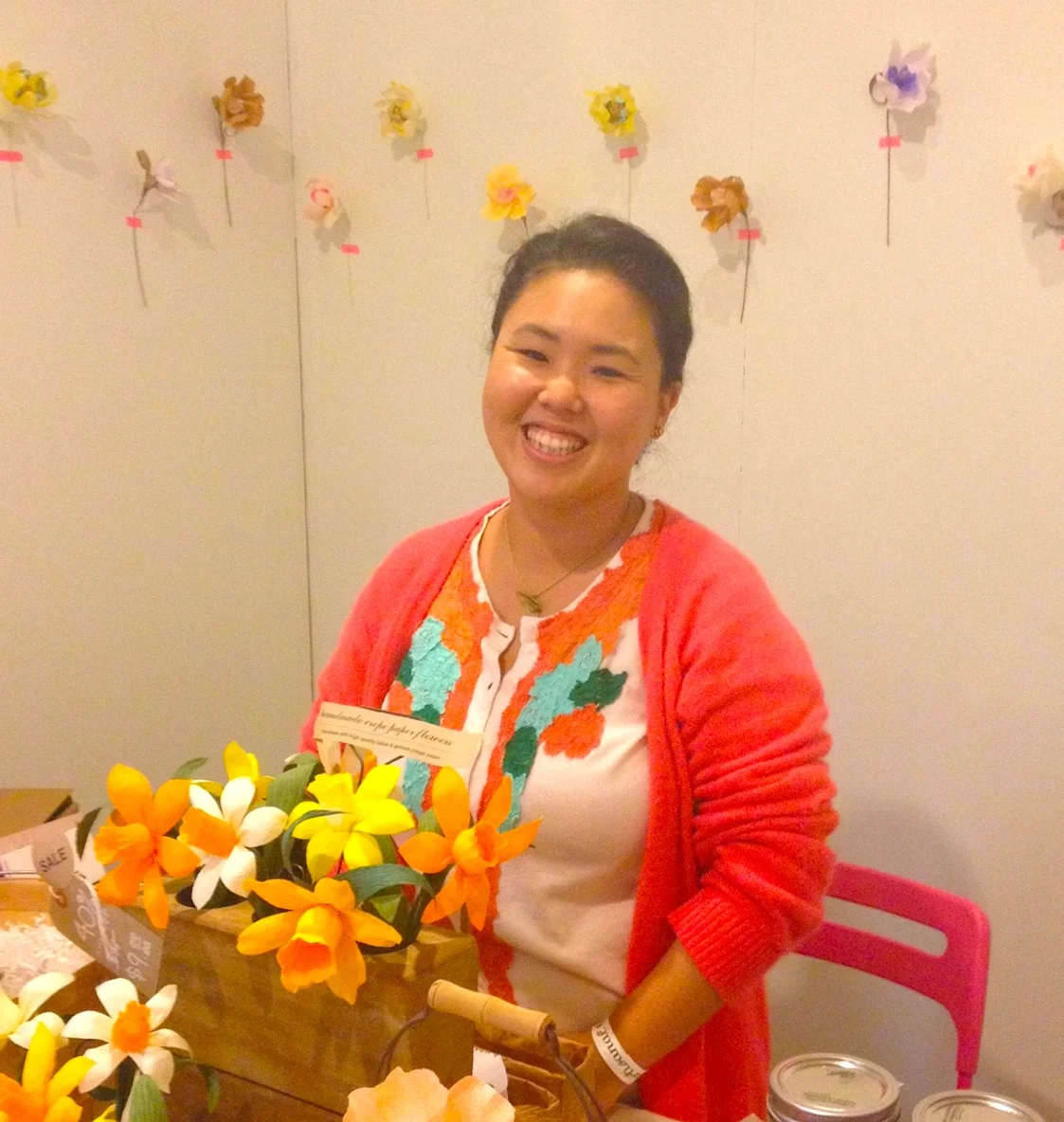 Blooms In The Air owner Ji and her lovely booth at Artisanal LA.