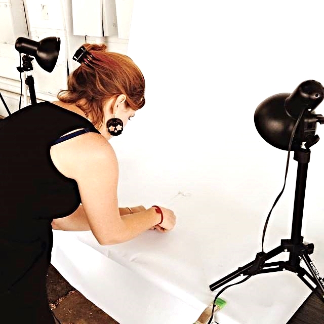 Marissa shooting product at our July Next Level: Blogging for Makers.