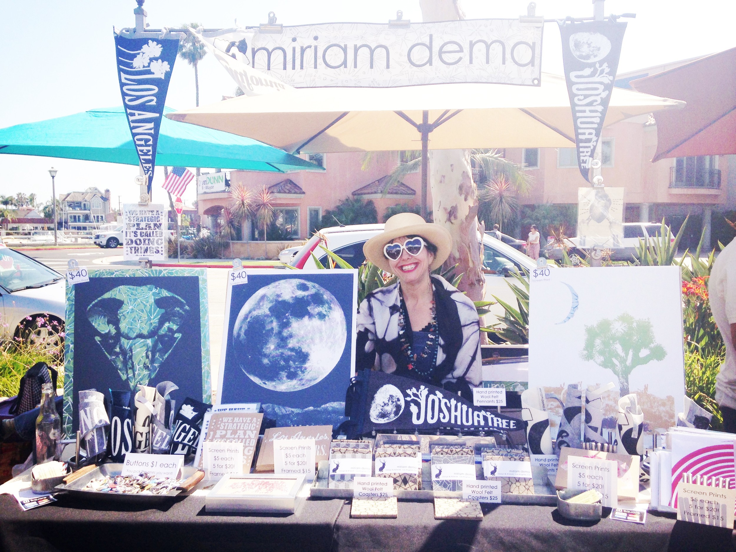 Miriam Dema's booth at Patchwork Long Beach.