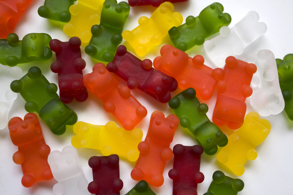 Emma's glass gummy bears.