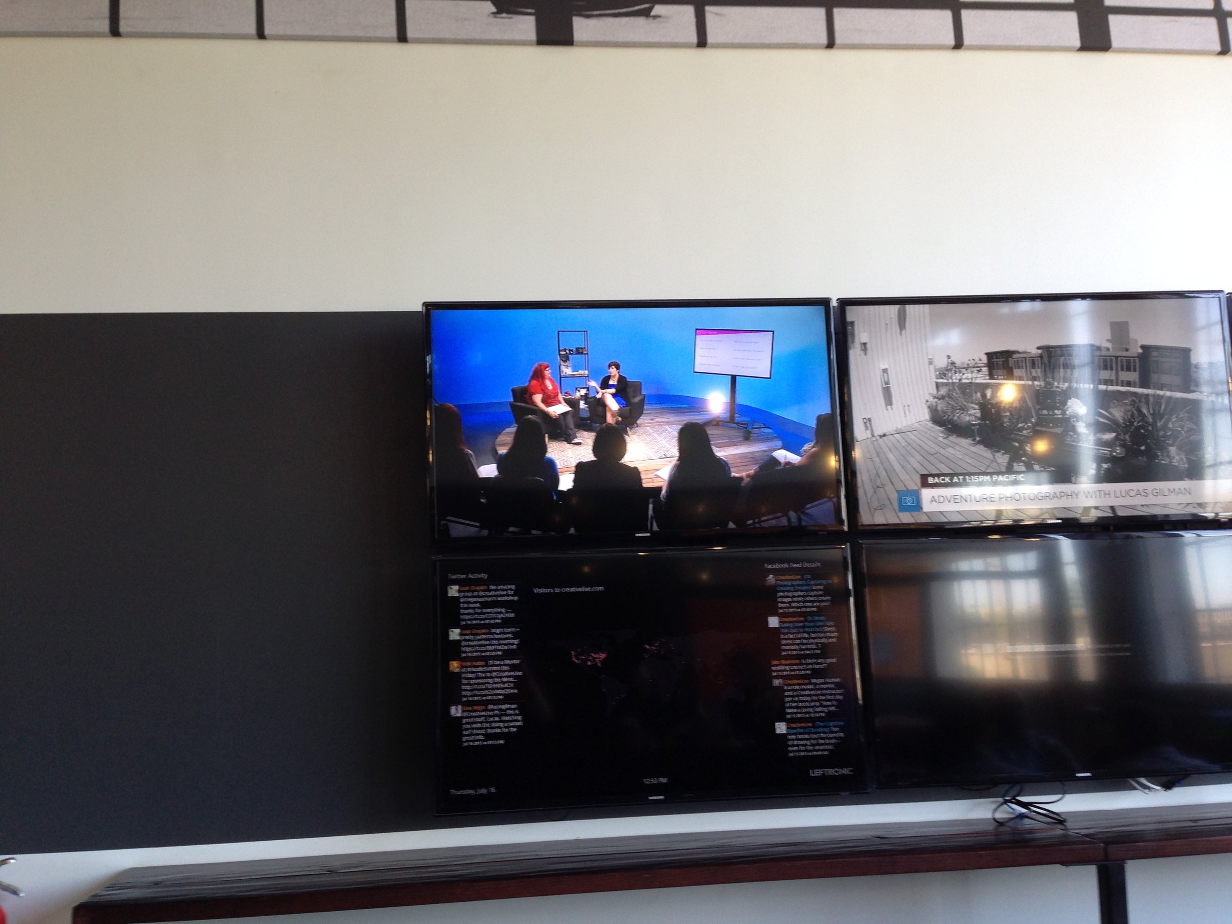 The behind-the-scenes of a CreativeLive taping.