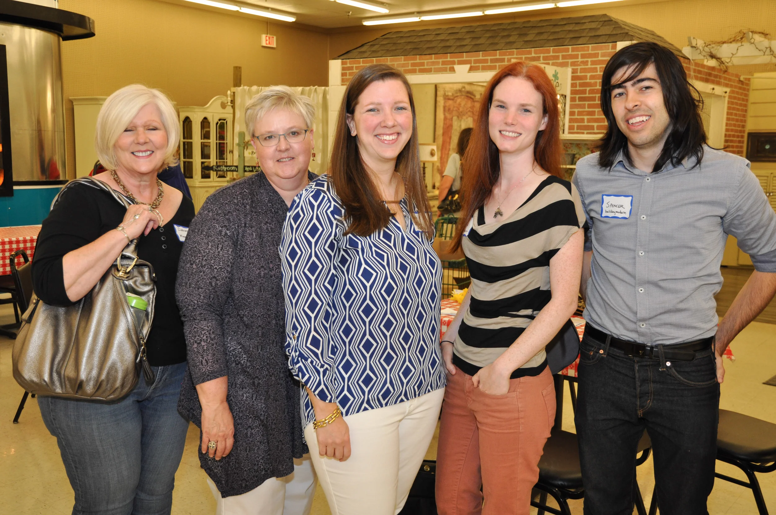 Dianne from Winnow and Spruce , our own Nancy from Cobani Bleu , Jennifer from 2 Bees in a Pod , and Anna and Spencer from Building Modern .