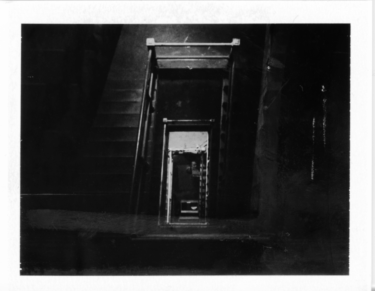 top of the stairwell at the photostudio. Bushwick, Brooklyn