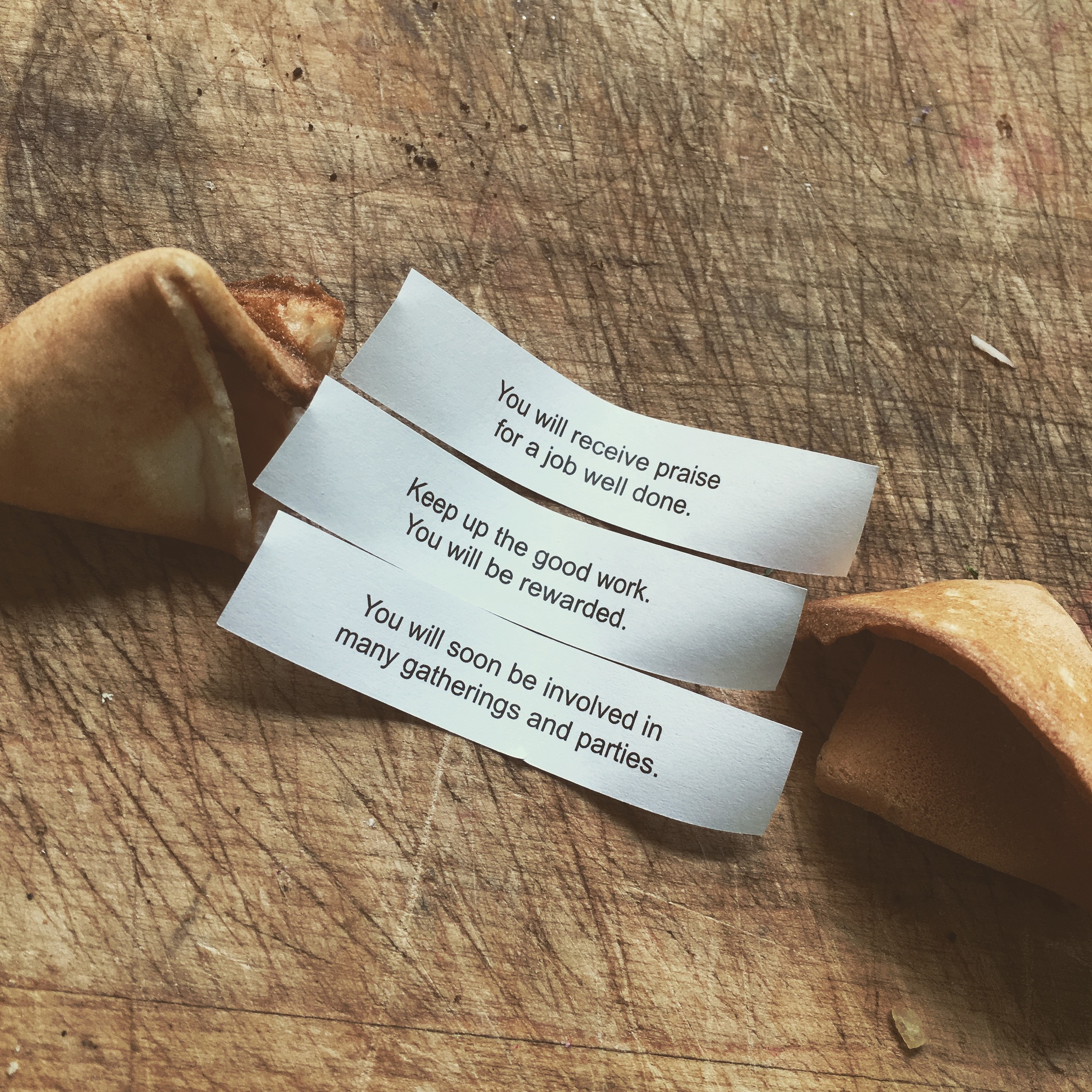 Yes, all 3 of these came in this one fortune cookie, in that order. Lucky me!