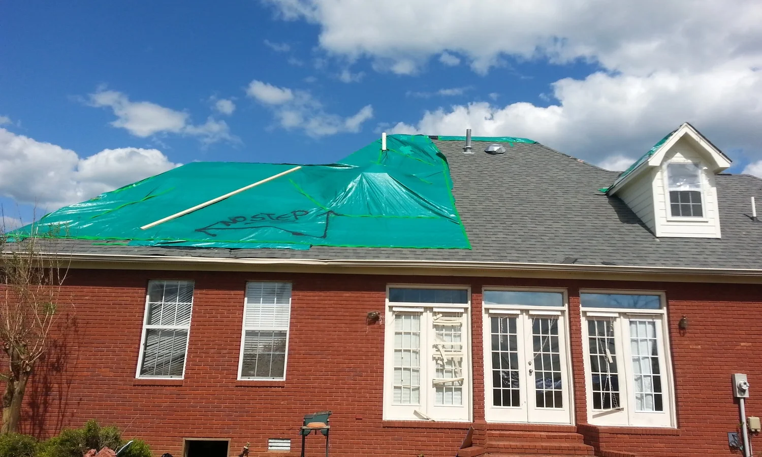 Re tarped by Temporary Repair