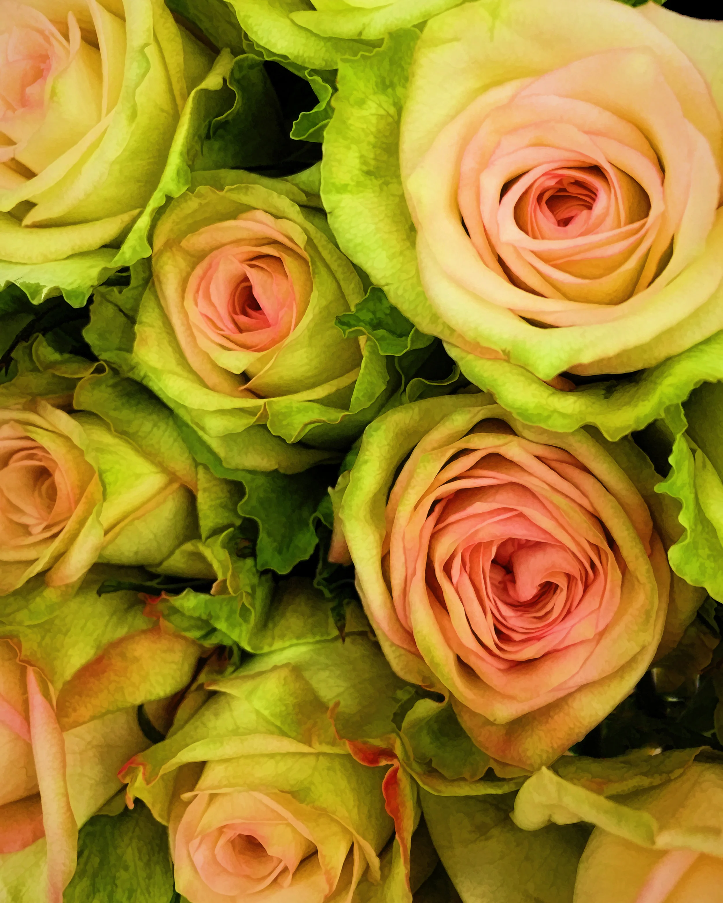 green and pink rose bouquet.jpg