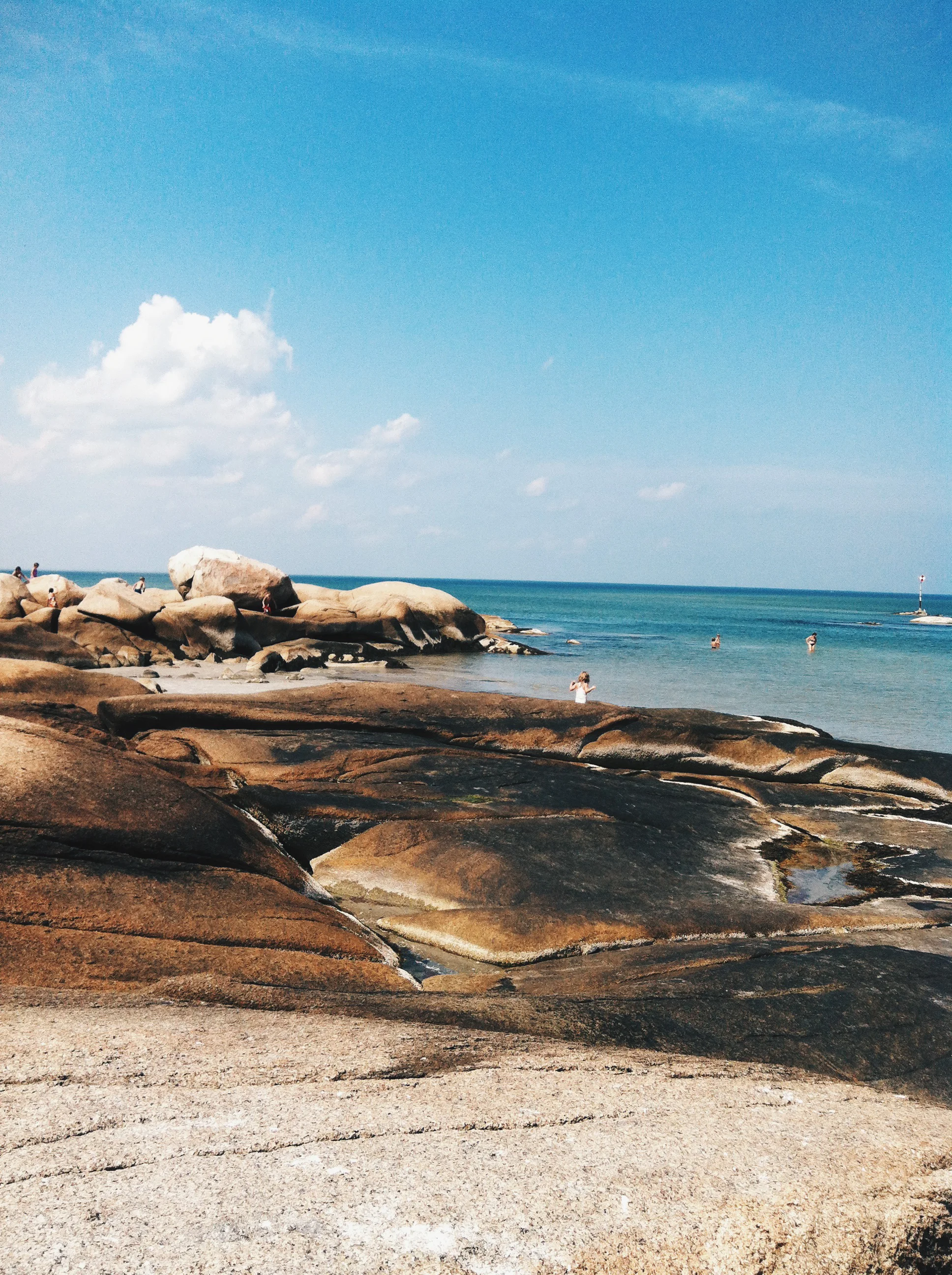Wingaersheek Beach - we loved swimming in the water, but also loved climbing these huge rocks and exploring the tide pools in between the rocks