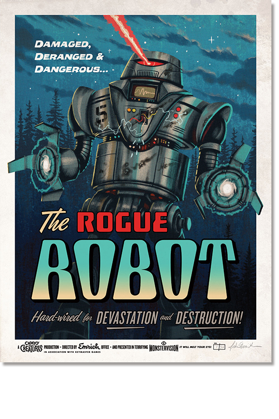 brysomme Ofre Tilbagebetale Rogue Robot Screen Print — Emrich Office