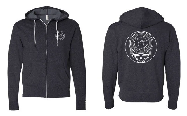 Zip Up Hoodie Stealie Logo Heather Grey.jpg
