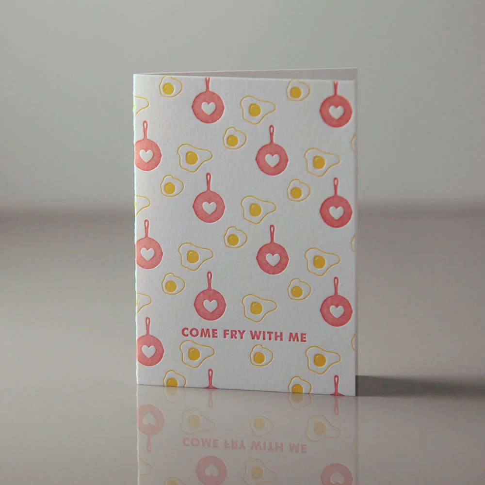 Letterpress Fried Egg Greeting Card