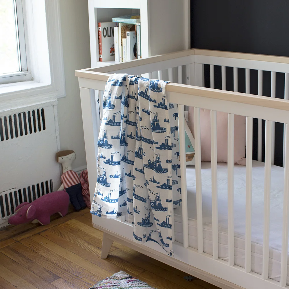Organic Tugboat Baby Swaddle