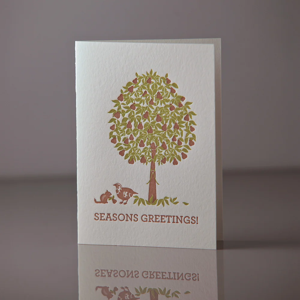 Pear Tree Holiday Card