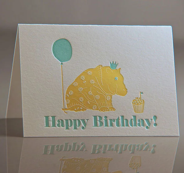 Hippo Birthday Card