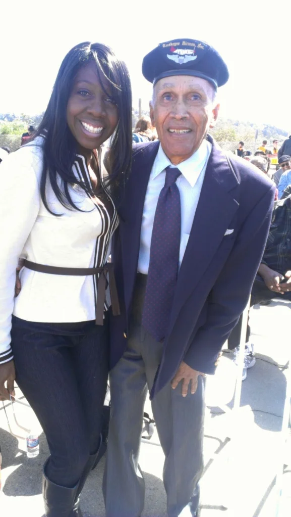 With Mr Alfonso Harris, Tuskegee Airman