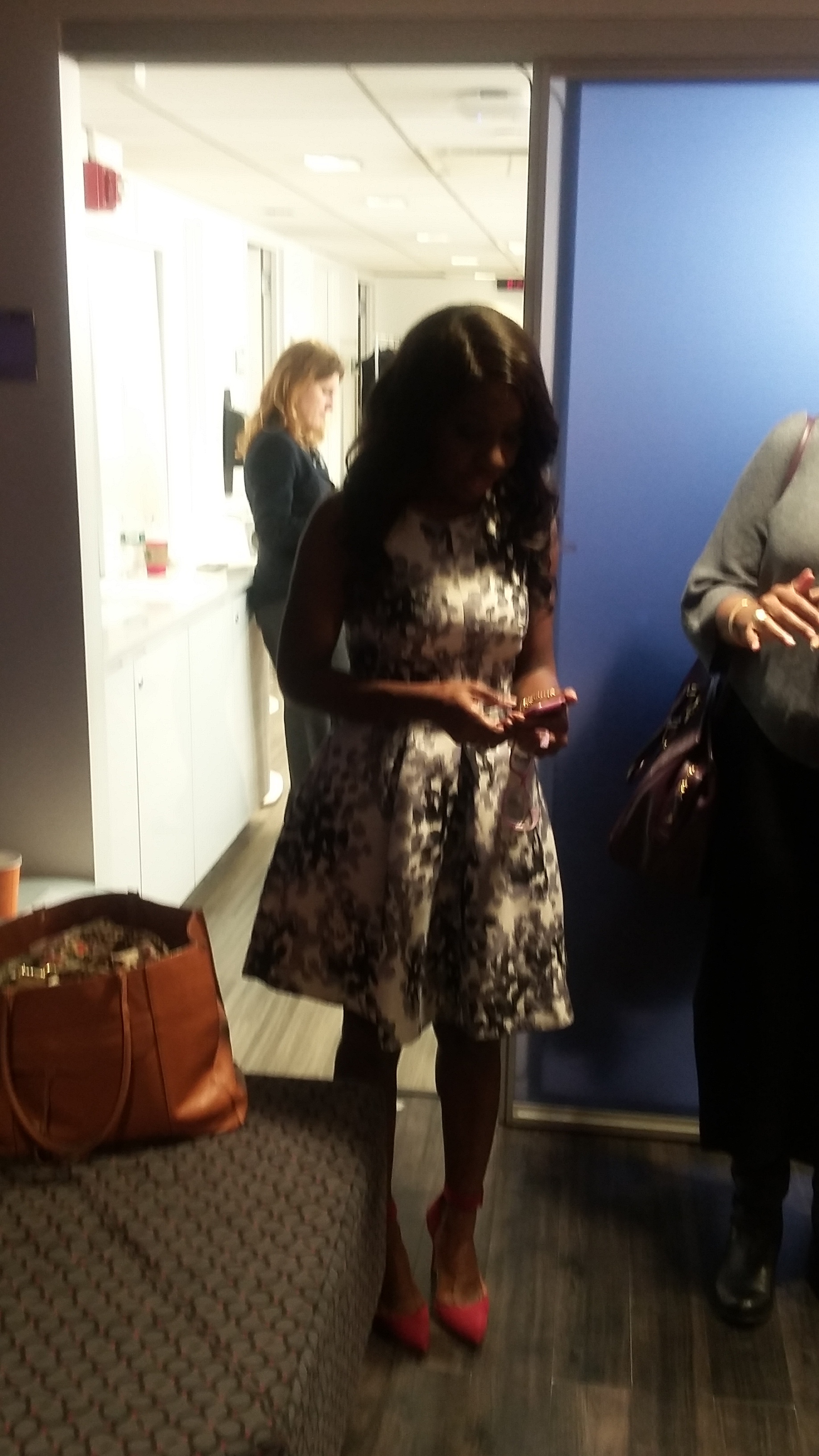  Leaving the hair and make up room and back in the green room to wait along with other guests who be on the show. 