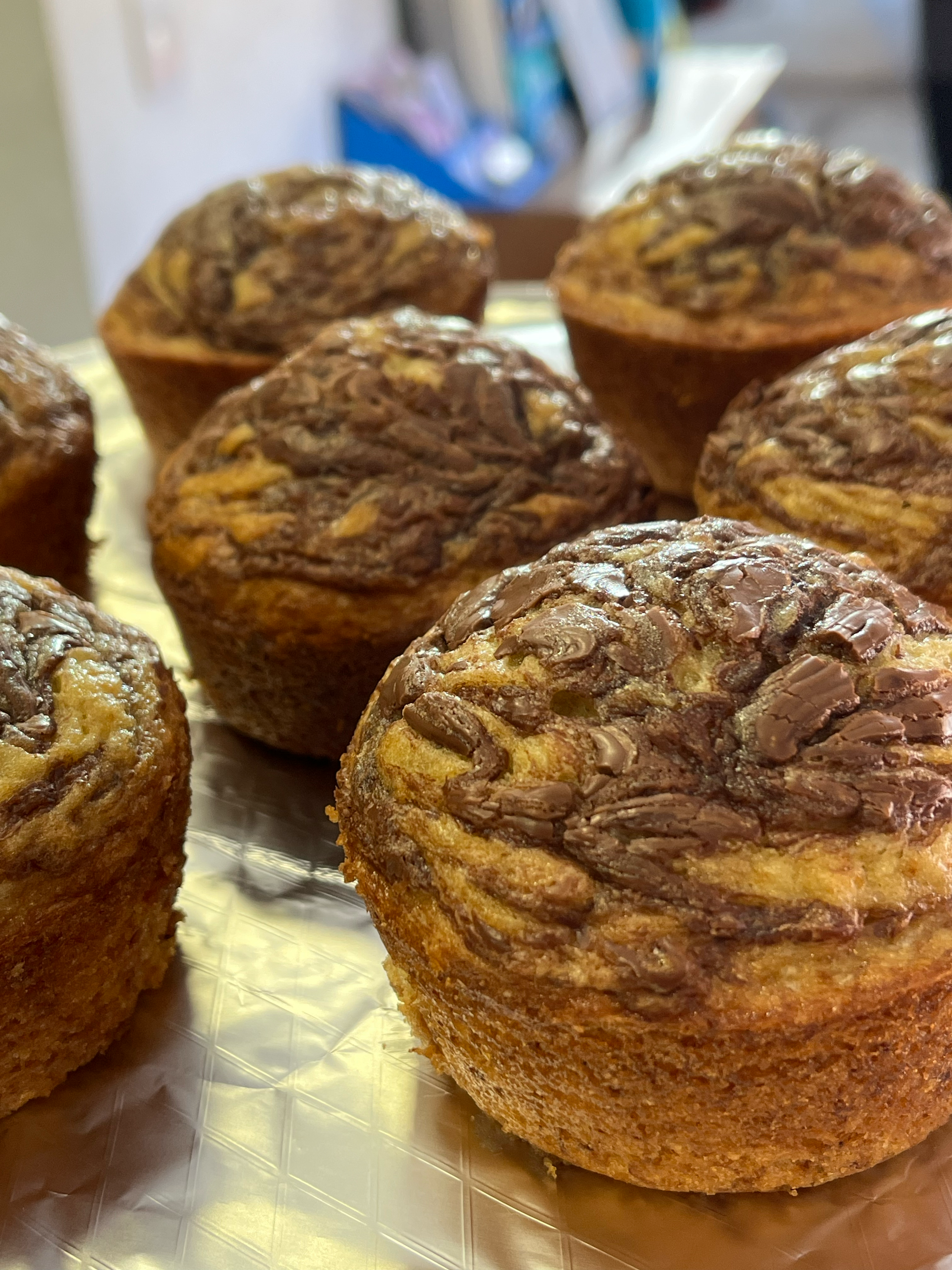 Banana Muffin w/ Nutella Drizzle