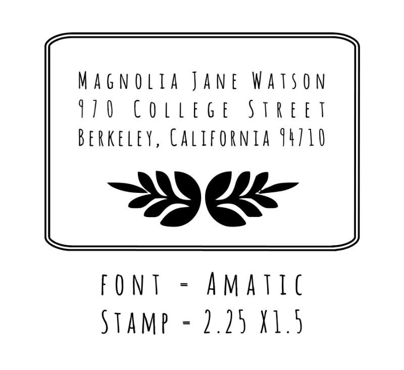 Custom Address Rubber Stamp — hello essentials