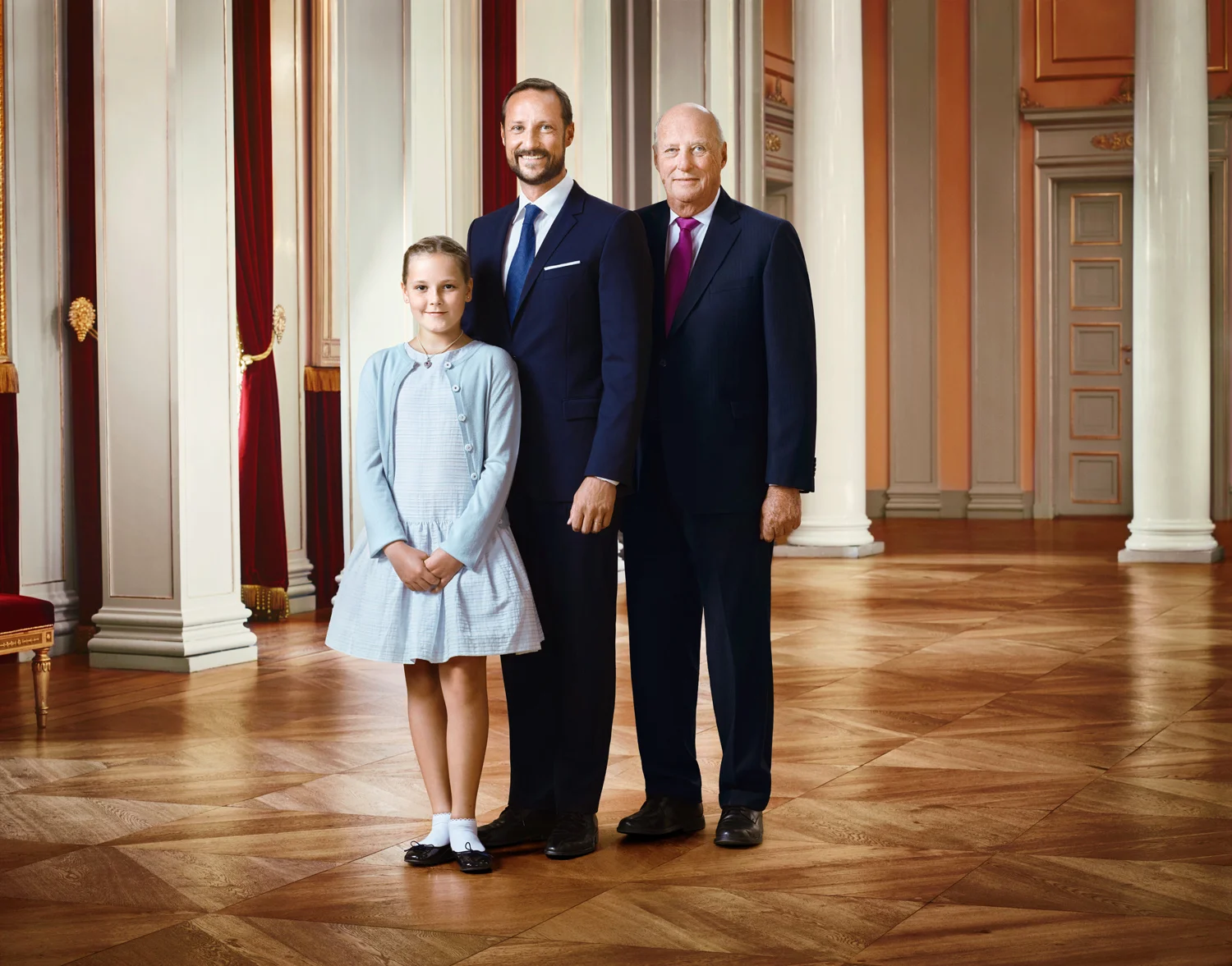 His Majesty King Harald , His Royal Highness Crown Prince Haakon and Her Royal Highness Princess Ingrid Alexandra