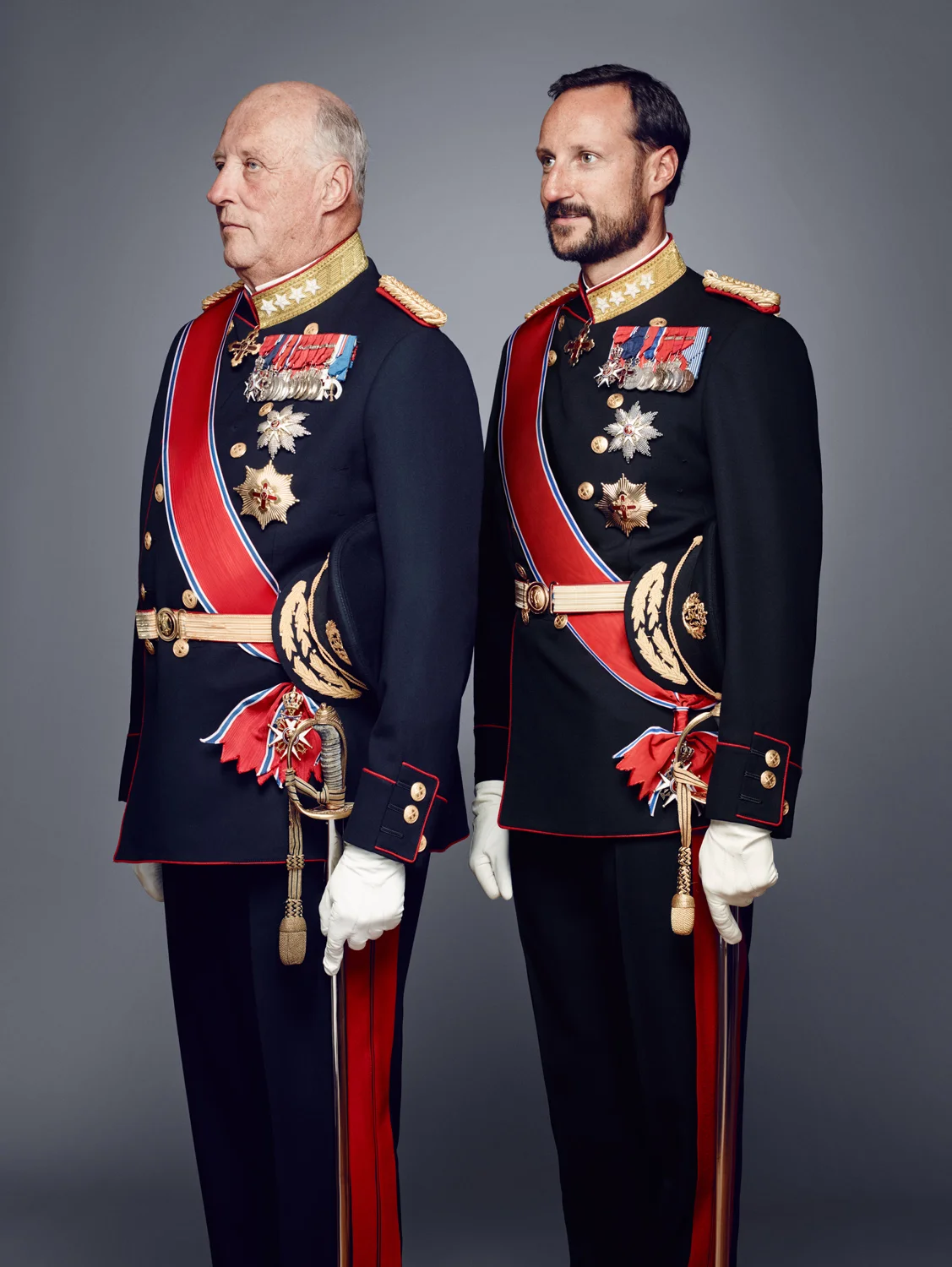 His Majesty King Harald and His Royal Highness Crown Prince Haakon