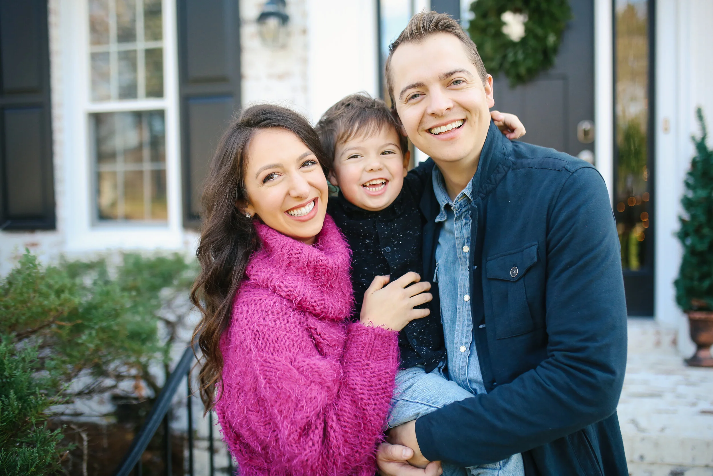 Misha, Josh, and their son, Caleb, December 2019