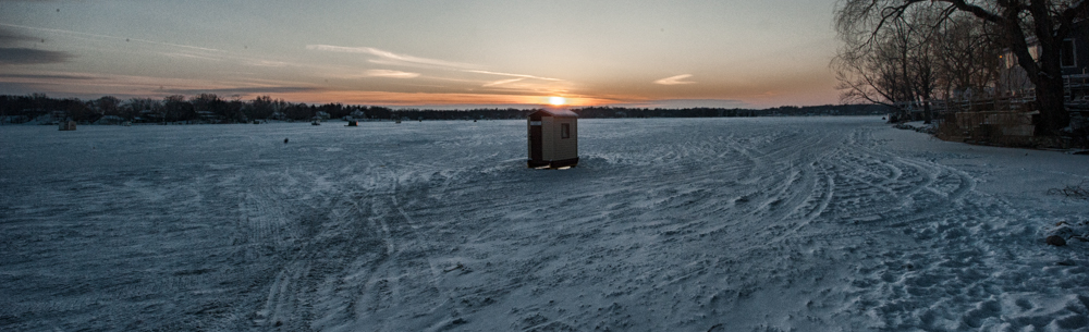 Day's end at the lake on Super Bowl Sunday ......