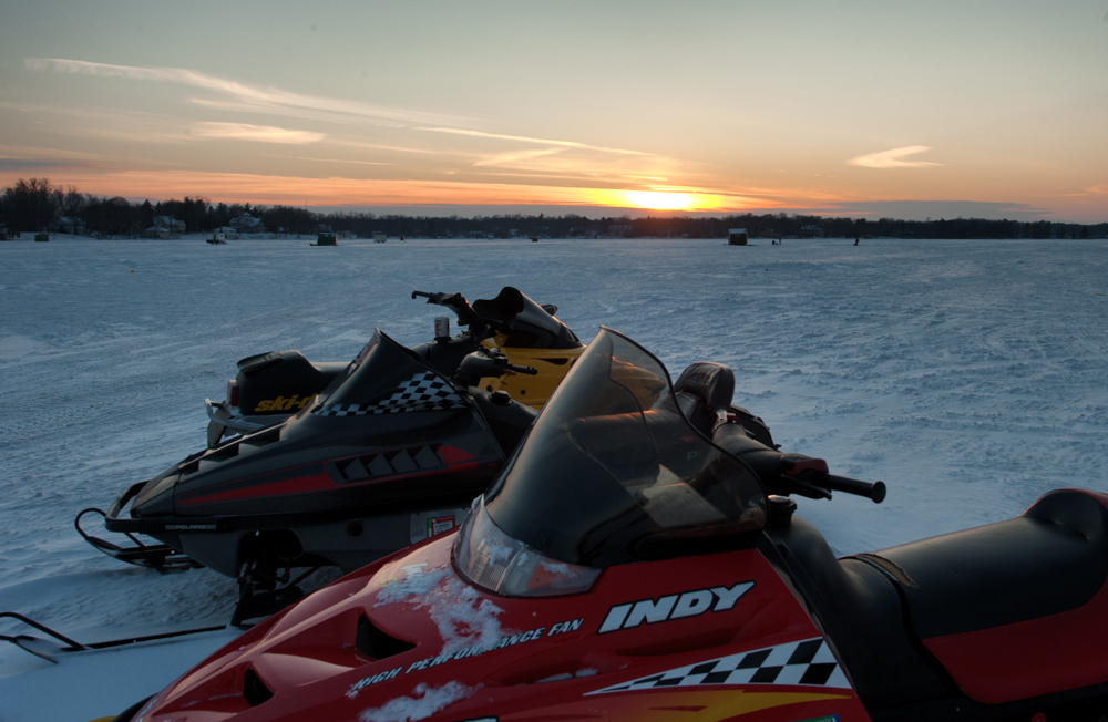 Day's end at the lake on Super Bowl Sunday ......