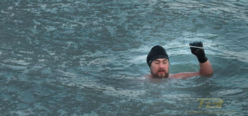 Boban Simic " the Lake Michigan Feb 9th Swim 