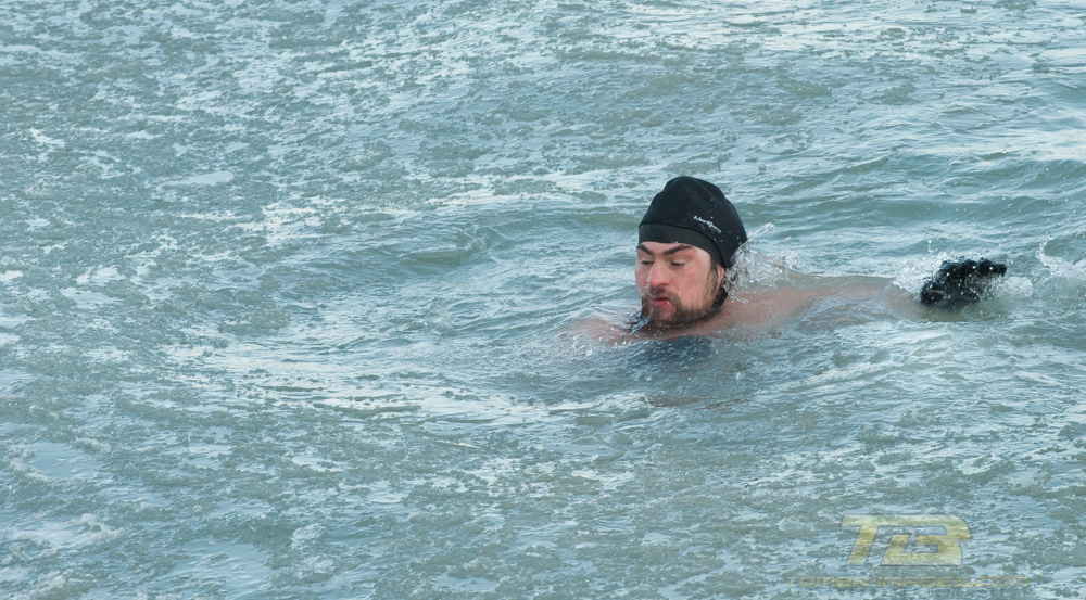 Boban Simic " the Lake Michigan Feb 9th Swim 