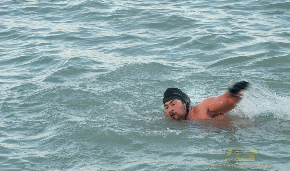 Boban Simic " the Lake Michigan Feb 9th Swim 