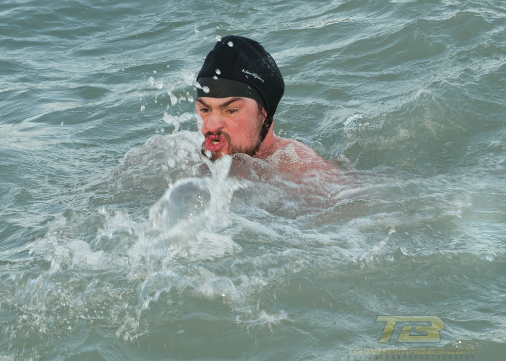 Boban Simic " the Lake Michigan Feb 9th Swim 