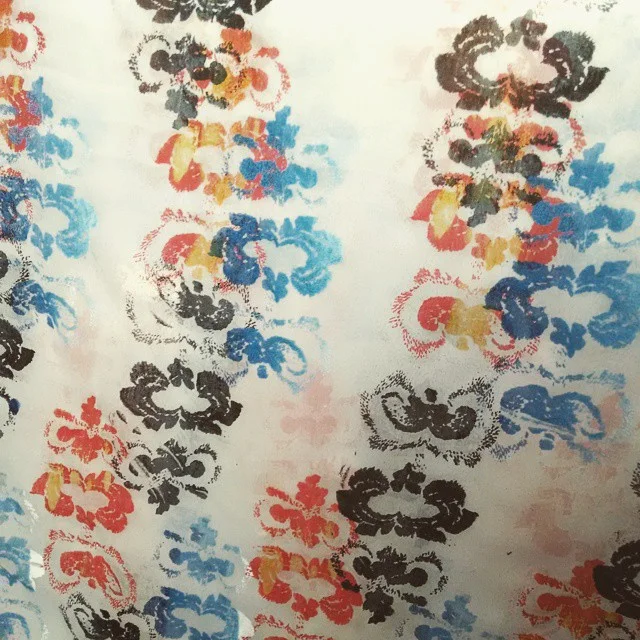 Rosemaling hand screen print