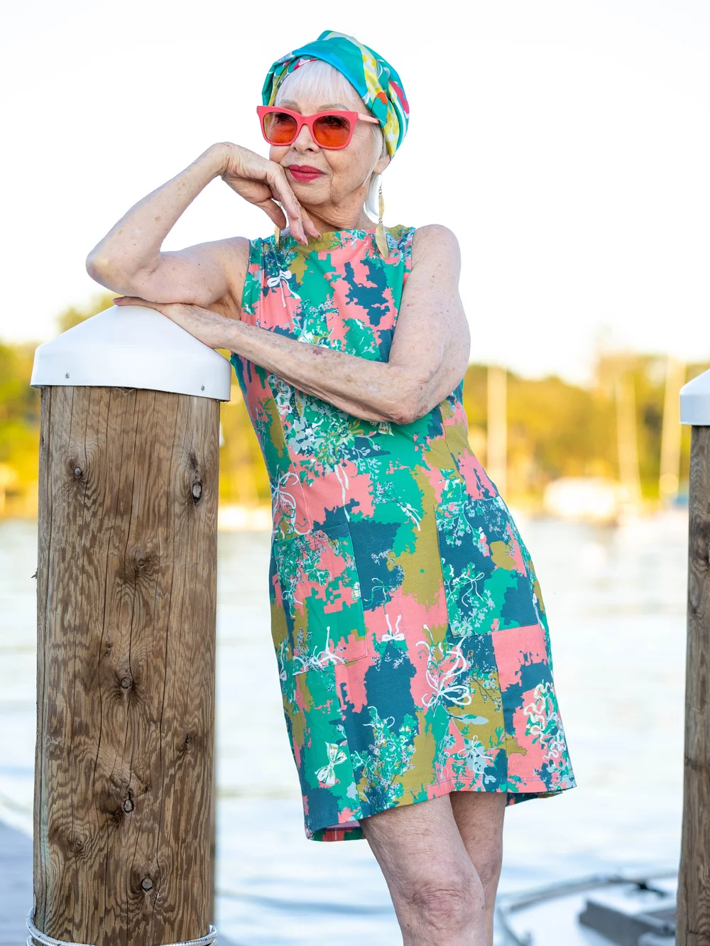 princess seam dress A-Line Fringe Trim Knit Blooming with spring spirit Boat Neck Princess Seam Dress