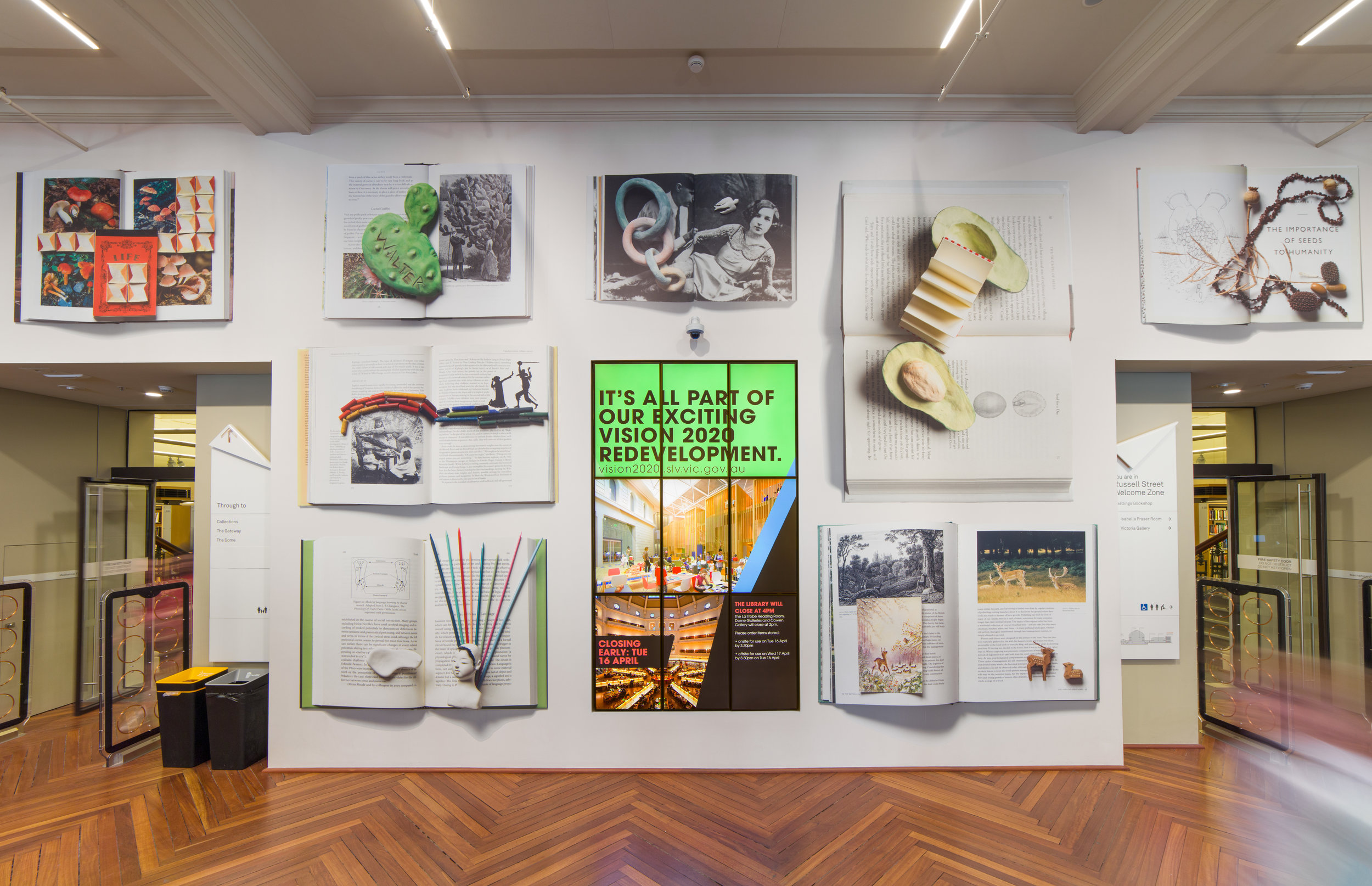 Open Book, installation for State Library of Victoria