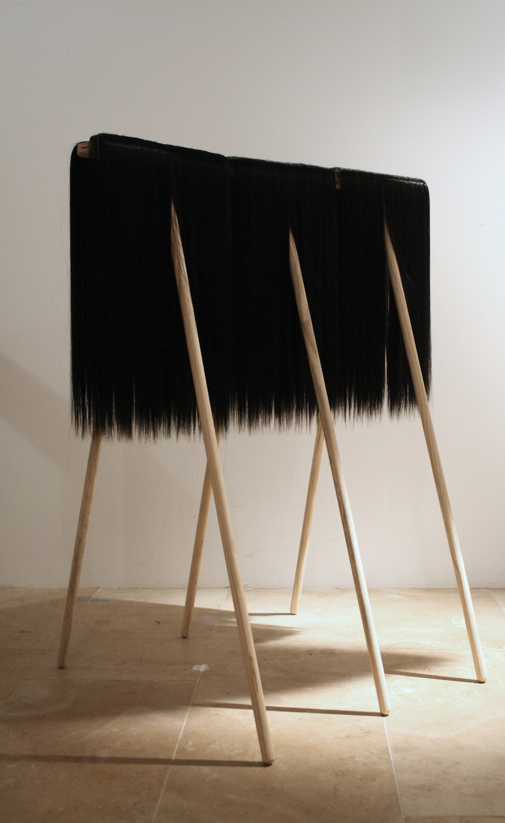  Long-bodied Cellar Brooms 90 x 115 x 72 cm Synthetic hair and wooden brooms 2015 