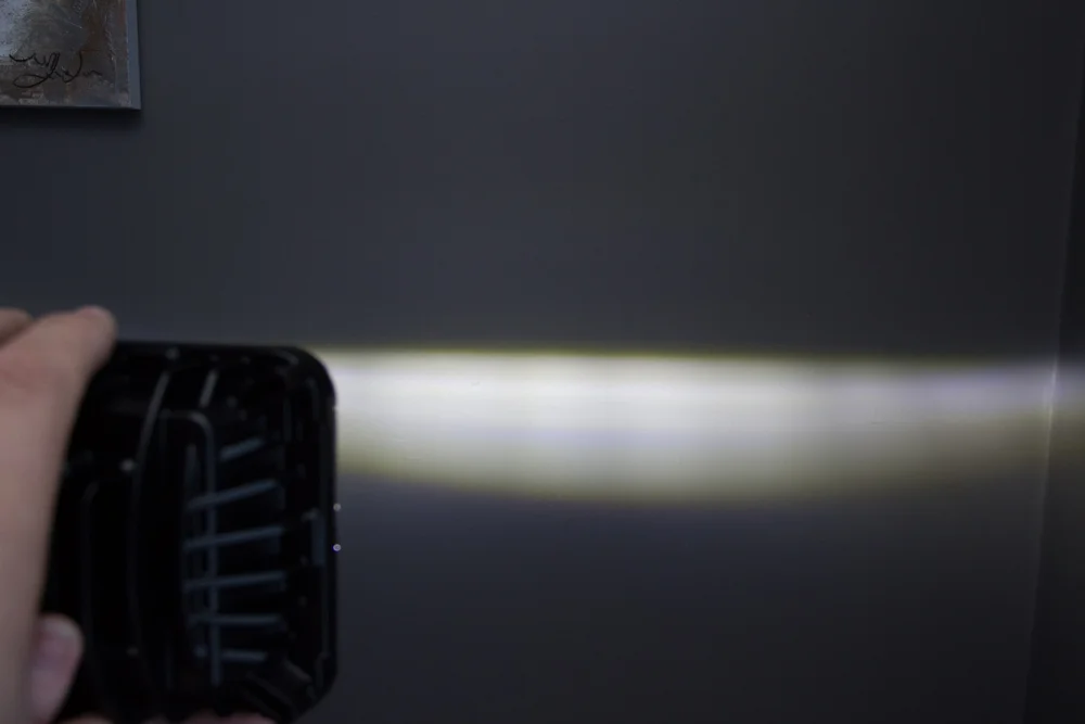 Make sure the light is installed correctly. If you install it upside down you wont have any light on the road. 