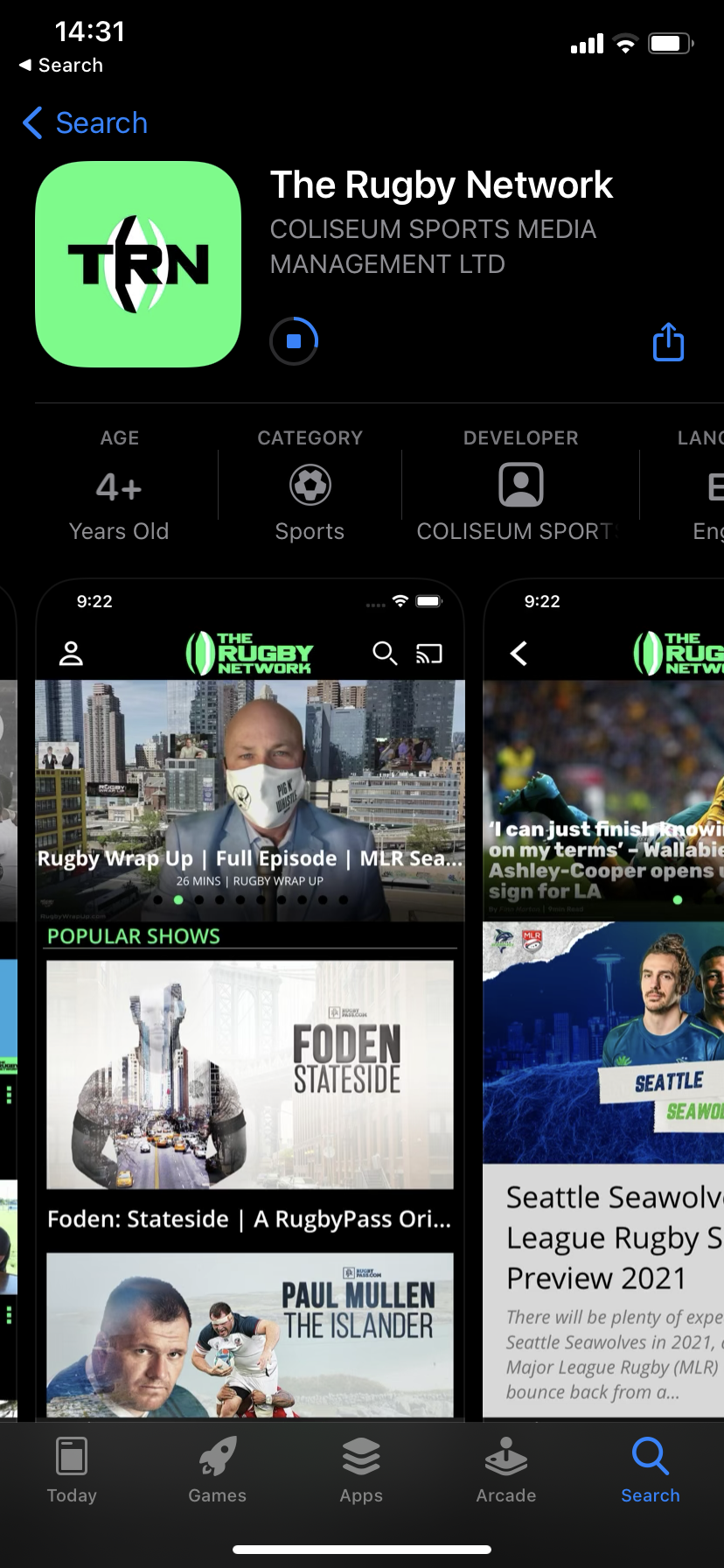 Jonny Lewis films work on The Rugby Network app &amp; streaming TV