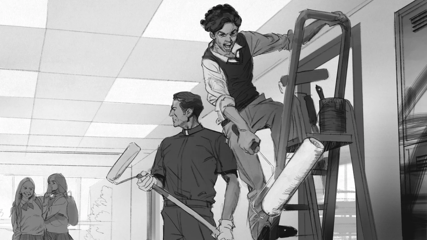  Film preproduction concept art and visual development by illustrator and visual development artist, Paul Temple. Vis Dev 