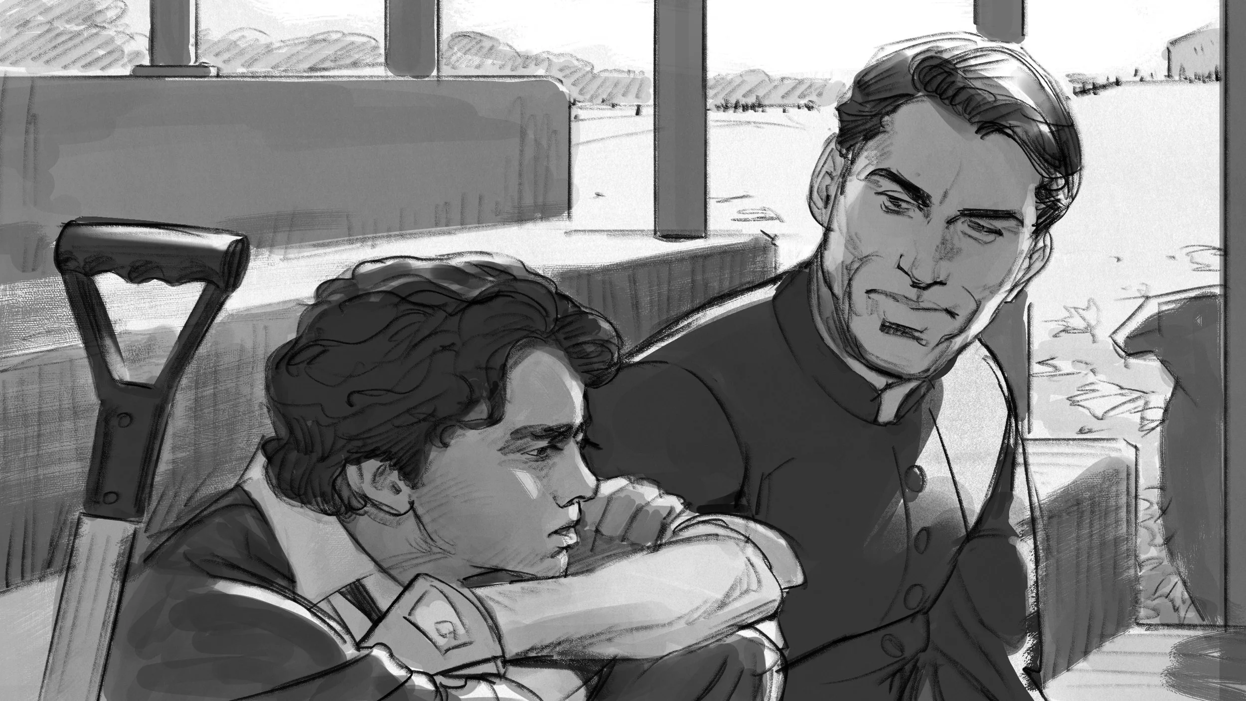  Horror/thriller film concept and preproduction art by Paul Temple, visual development (vis dev) artist 