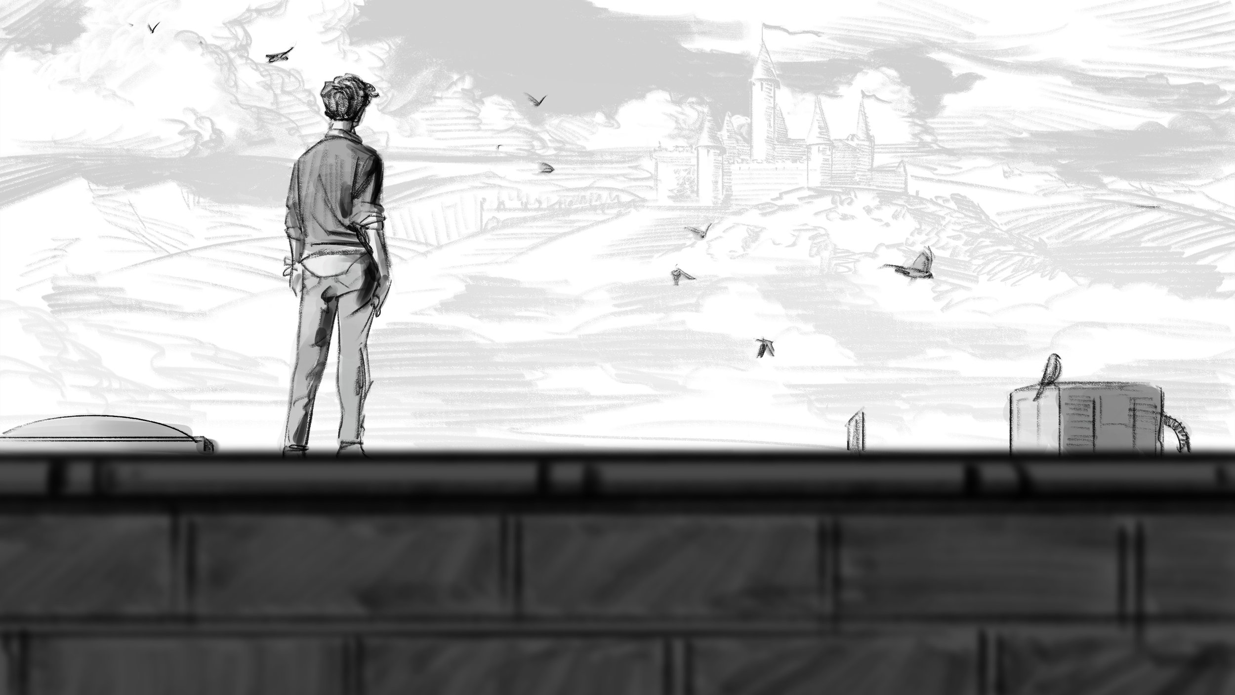  Christian Horror/thriller film concept and preproduction art by Paul Temple, visual development (vis dev) artist 