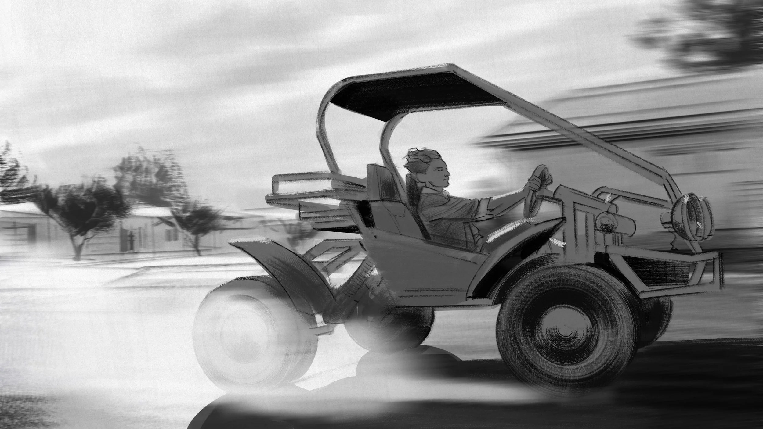  Horror/thriller film concept and preproduction art by Paul Temple, visual development (vis dev) artist. Concept art for film and TV. 